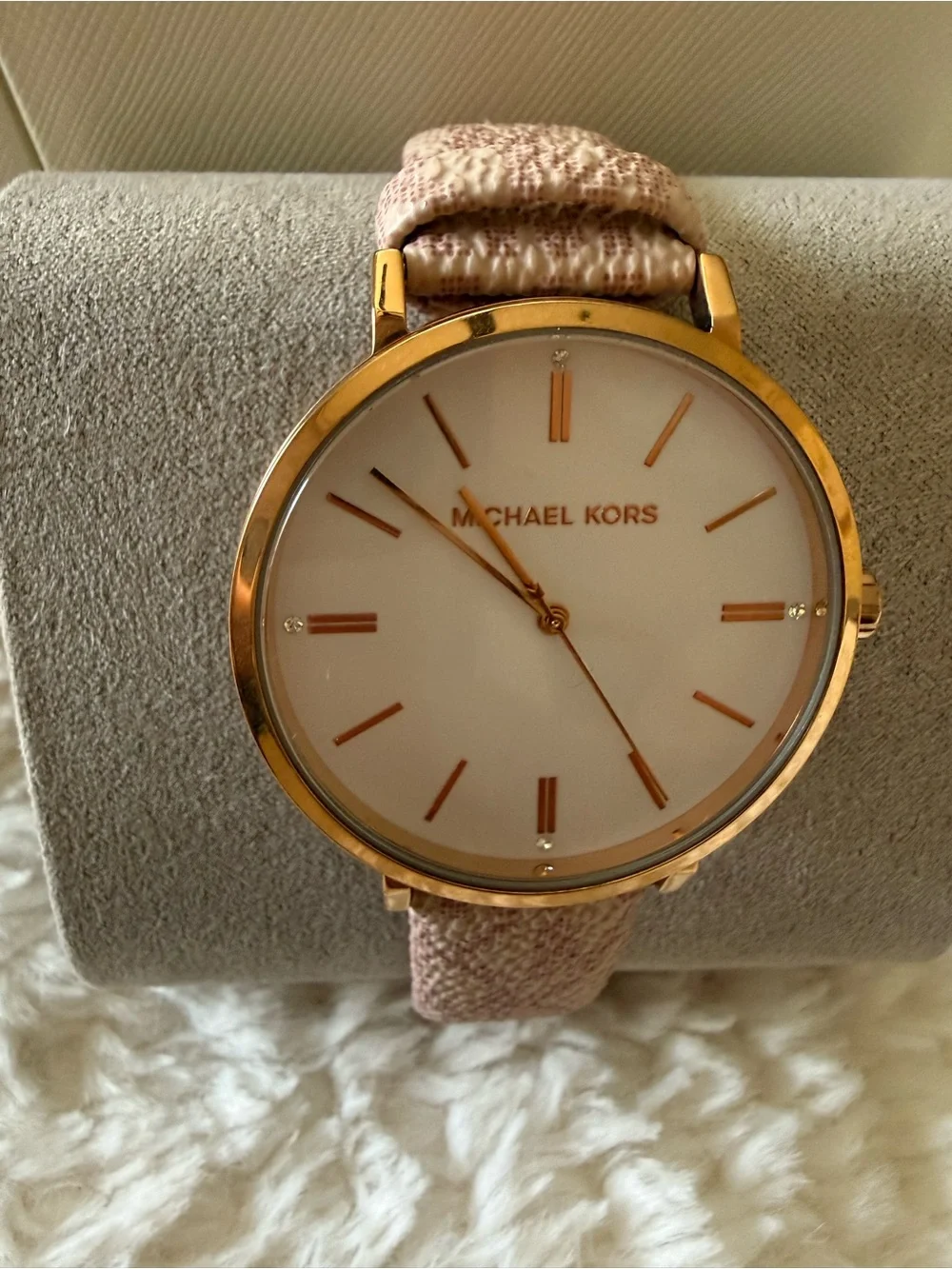 Michael Kors Rose Gold-Tone Case with Blush Pink Strap Women's Watch